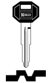 Afbeelding van Silca Autosleutel plastic kop brass MIT5RP