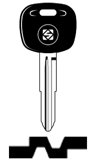 Afbeelding van Silca Transpondersleutel brass MIT8T19