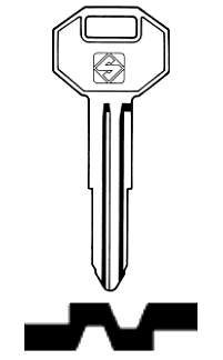 Afbeelding van Silca Autosleutel z/plastic kop staal MIT8