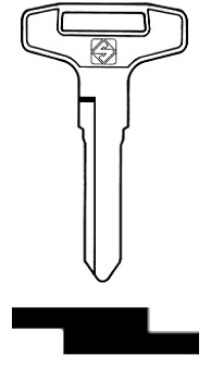 Afbeelding van Silca Autosleutel z/plastic kop staal MIT9R