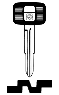 Afbeelding van Silca Autosleutel plastic kop brass GM12RP