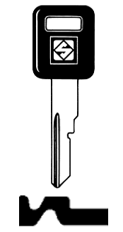 Afbeelding van Silca Autosleutel plastic kop brass GM14RP