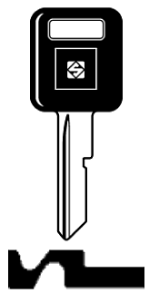 Afbeelding van Silca Autosleutel plastic kop brass GM1CP