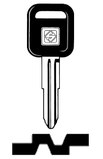 Afbeelding van Silca Autosleutel plastic kop staal GM15P