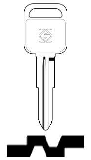 Afbeelding van Silca Autosleutel z/plastic kop staal GM15