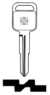 Afbeelding van Silca Autosleutel z/plastic kop brass GM18R