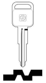 Afbeelding van Silca Autosleutel z/plastic kop staal GM11