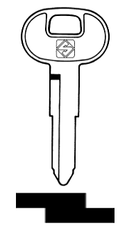 Afbeelding van Silca Autosleutel z/plastic kop staal GM13R