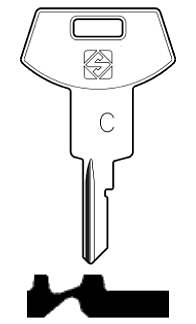 Afbeelding van Silca Autosleutel z/plastic kop staal GM17R