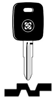 Afbeelding van Silca Transpondersleutel brass GM15T5