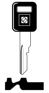 Afbeelding van Silca Autosleutel plastic kop brass GM21RP