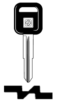 Afbeelding van Silca Autosleutel plastic kop brass GM24RP