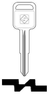 Afbeelding van Silca Autosleutel z/plastic kop staal GM24R