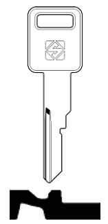 Afbeelding van Silca Autosleutel z/plastic kop staal GM26R