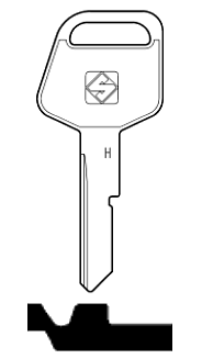 Afbeelding van Silca Autosleutel z/plastic kop staal GM28R