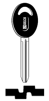 Afbeelding van Silca Autosleutel plastic kop brass GM30AP