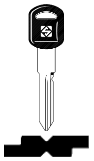 Afbeelding van Silca Autosleutel plastic kop brass GM37EP