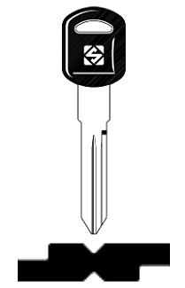 Afbeelding van Silca Autosleutel plastic kop brass GM39EP