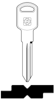 Afbeelding van Silca Autosleutel z/plastic kop staal GM40