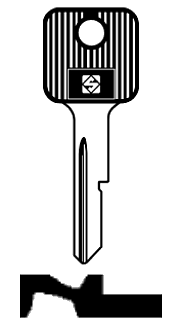 Afbeelding van Silca Autosleutel plastic kop brass GM5AP