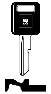 Afbeelding van Silca Autosleutel plastic kop brass GM5CP