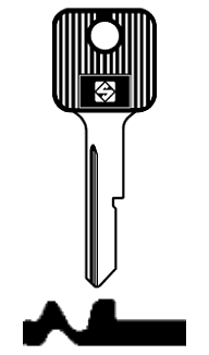 Afbeelding van Silca Autosleutel plastic kop brass GM7AP