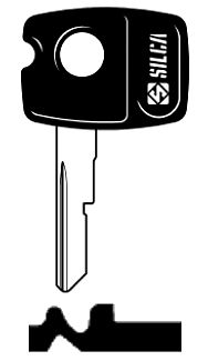 Afbeelding van Silca Autosleutel plastic kop brass GM7P