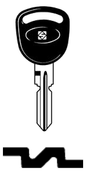 Afbeelding van Silca Autosleutel plastic kop brass FO12AP