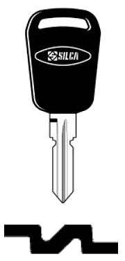 Afbeelding van Silca Autosleutel plastic kop brass FO12XP