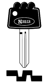 Afbeelding van Silca Autosleutel plastic kop brass FO17P