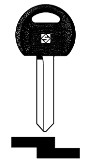 Afbeelding van Silca Autosleutel plastic kop brass FO18AP