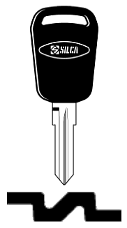 Afbeelding van Silca Autosleutel plastic kop staal FO10P