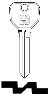 Afbeelding van Silca Autosleutel z/plastic kop brass FO16