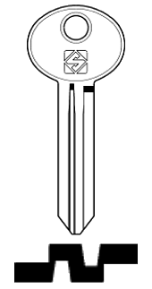 Afbeelding van Silca Autosleutel z/plastic kop brass FO17R