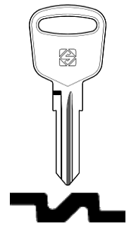 Afbeelding van Silca Autosleutel z/plastic kop staal FO10