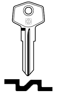 Afbeelding van Silca Autosleutel z/plastic kop staal FO13