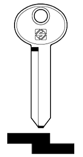 Afbeelding van Silca Autosleutel z/plastic kop staal FO14