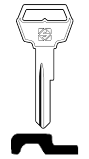 Afbeelding van Silca Autosleutel z/plastic kop staal FO15