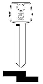 Afbeelding van Silca Autosleutel z/plastic kop staal FO18