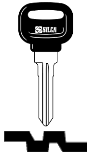 Afbeelding van Silca Autosleutel plastic kop brass FO23RP