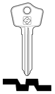 Afbeelding van Silca Autosleutel z/plastic kop staal FO28R