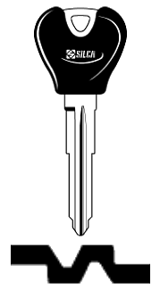 Afbeelding van Silca Autosleutel plastic kop brass FO32RAP