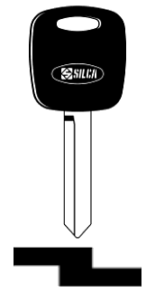 Afbeelding van Silca Autosleutel plastic kop brass FO39CP