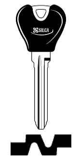 Afbeelding van Silca Autosleutel plastic kop staal FO34AP