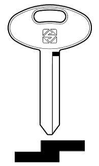 Afbeelding van Silca Autosleutel z/plastic kop brass FO37R