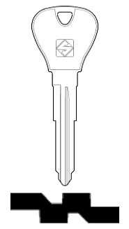 Afbeelding van Silca Autosleutel z/plastic kop staal FO31R