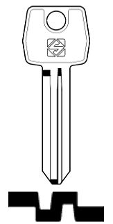 Afbeelding van Silca Autosleutel z/plastic kop brass FO41