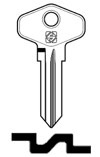 Afbeelding van Silca Autosleutel z/plastic kop staal FO7