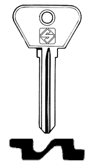 Afbeelding van Silca Autosleutel z/plastic kop staal FO8