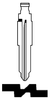 Afbeelding van Silca Flip Key insert MIT11RFH